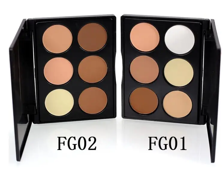 Новые pro Женщины Косметическая Контур Shading 6 Цвет Корректор Палитра Порошок 2018