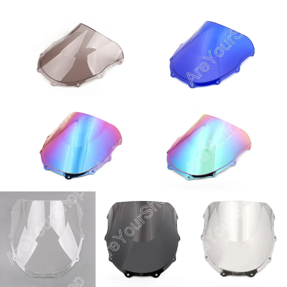 

Areyourshop 7 Colors For Kawasaki Ninja ZX7R 1996-2003 Motorcycle Windshield Windscreen Wind Screen Screen Protector Black