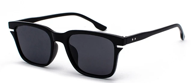 MIZHO UV400 Polaroid Солнцезащитные очки Мужские квадратные Винтажные Солнцезащитные очки известный бренд поляризованные солнцезащитные очки для женщин Ретро Feminino - Цвет линз: MPTYJ071 BLACK