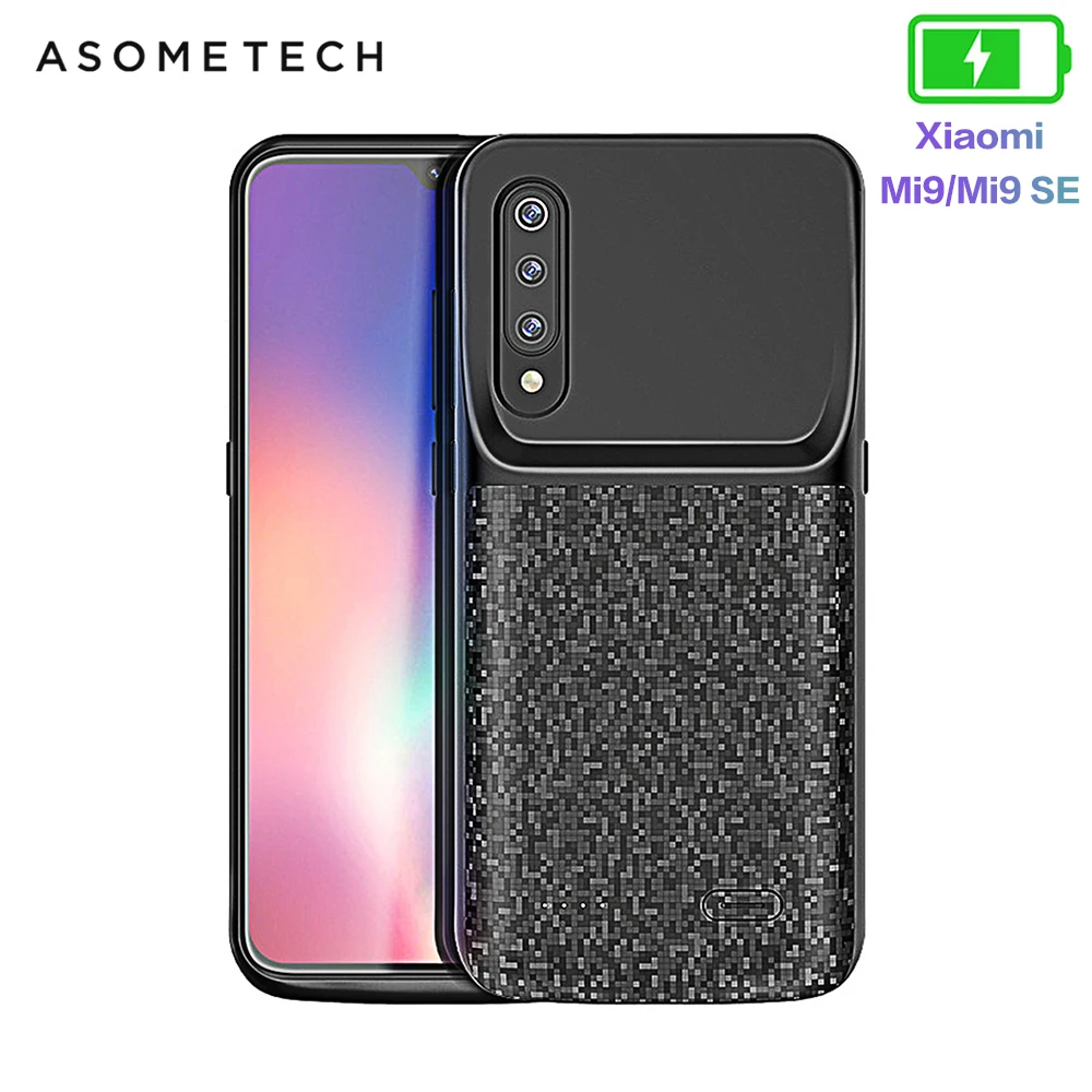 Online 4700mAh Batterie Fall Für Xiao mi mi 9 Power Bank Ladegerät Fall Für Xiao mi 9 Externe Batterie Power Fall für mi 9 SE