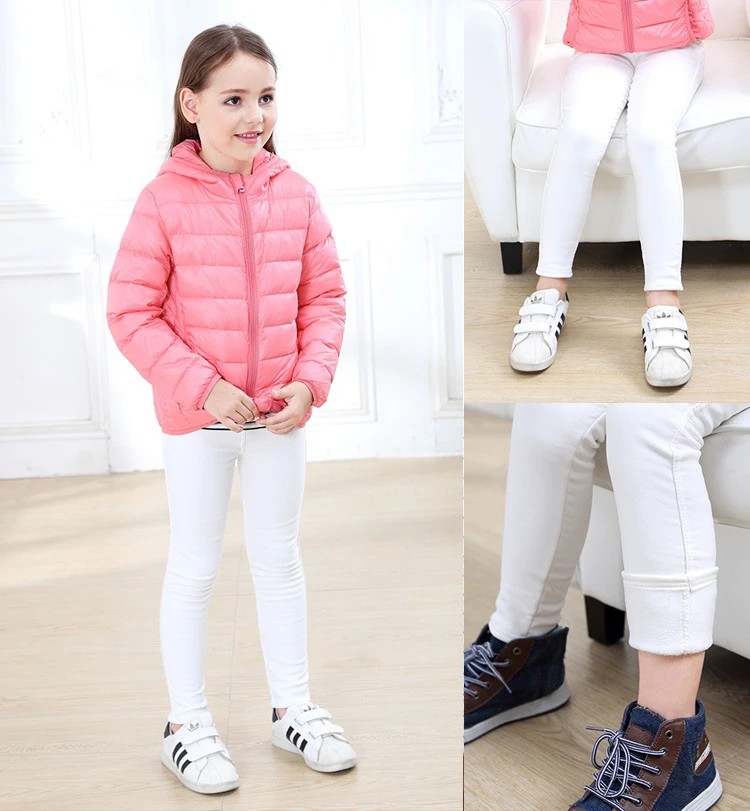 Леггинсы для девочек; плотные осенне-зимние детские теплые штаны для детей; плотные флисовые разноцветные обтягивающие брюки с эластичной резинкой на талии для девочек