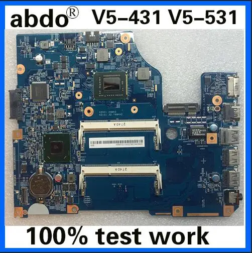 

Abdo 11324-1 48.4VM02.011 motherboard for ACER V5-431 V5-531 V5-571 notebook motherboard Pentium CPU HM70 DDR3 100% test work