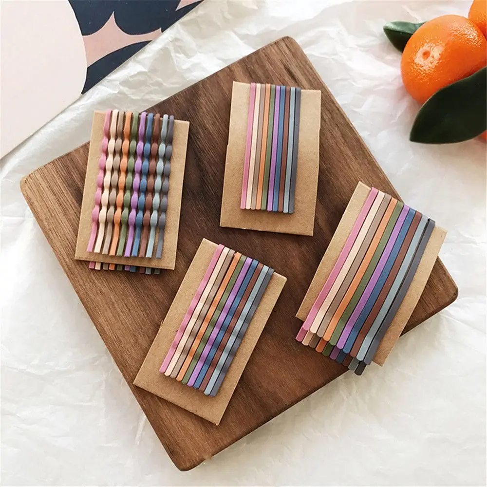 

10pcs/set Fashion Matt Candy Color Metal Hair Clips Hairpins Women Girls Hairgrip Wave Barrettes Accessories Hair Styling Tool