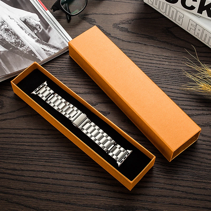Ремешок MEIKANGHUI спортивный для Apple Watch Band 38 мм 42 звеньевой браслет из нержавеющей