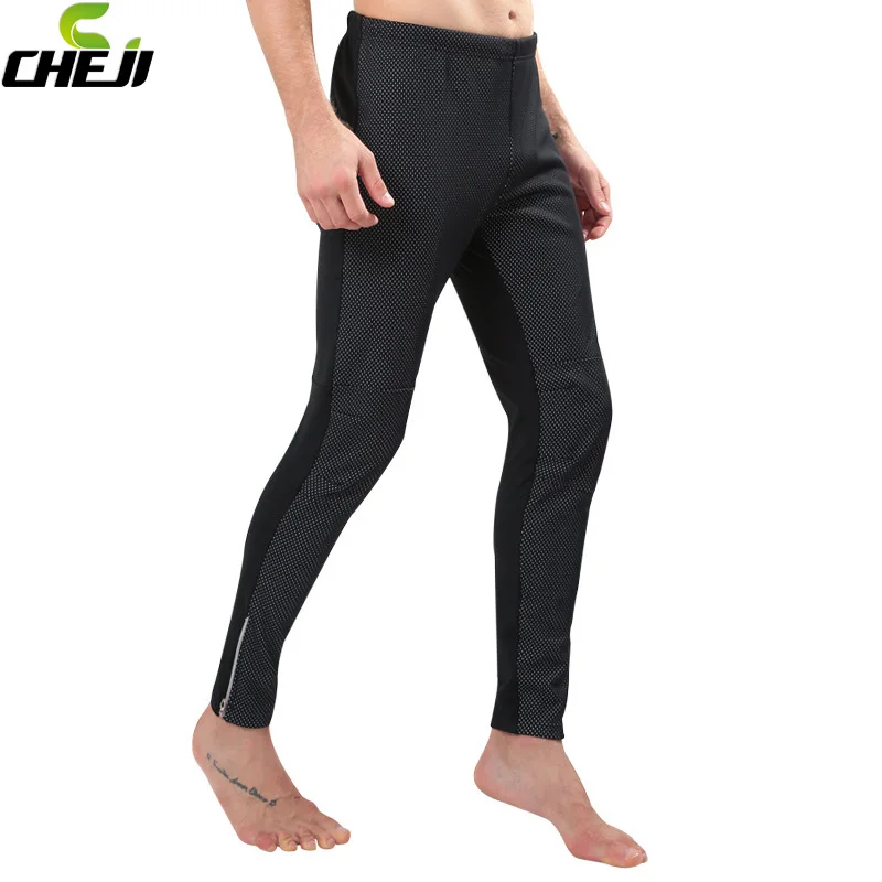 

CHEJI Ropa Ciclismo Team Men Winter Fleece Thermal Pants Cycling Pants Windproof Sports Bike Reflective Size S-XXXL