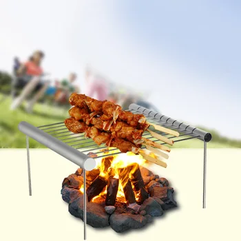 

Mini Pocket Picnic BBQ Charcoal Grills Outdoor Stainless Steel Hiking Camping Grill Portable Stainless Steel BBQ Grill
