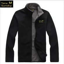 Новая горячая распродажа Terwsunsky Мужская Весенняя/Осенняя/зимняя флисовая тонкая верхняя одежда куртка с воротником-стойкой TR018