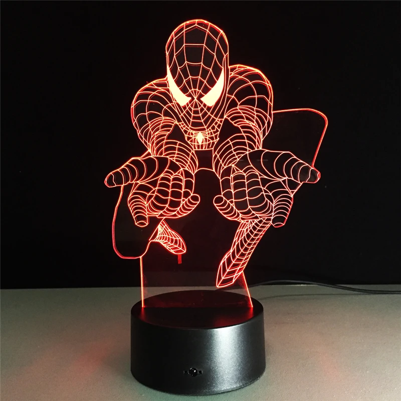  3D Night Lamp RGB LED Lights Table Lamp Superhero Night Lights New Year Decoration Baby Sleeping Cr - 33018386124