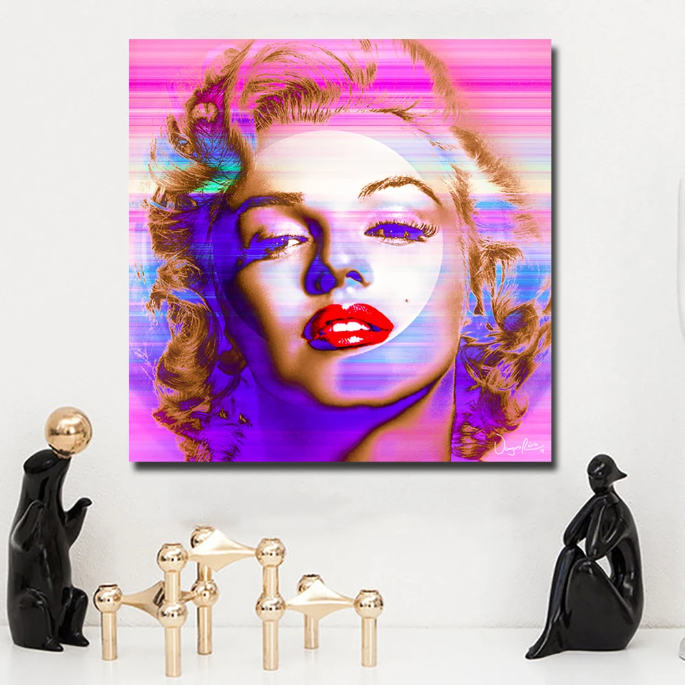 Canvas Pictures Living Room Wall Art 1 Piece Marilyn Monroe Painting ...