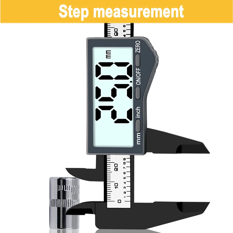 Штангенциркуль " 0-150 мм/0,1 мм, композиты из картонного волокна, штангенциркуль, микрометр с очень большим ЖК-экраном