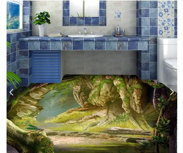 

Customized 3d photo wallpaper 3d floor painting wall 3 d plant floor cave wall of setting of the floor 3d floor room decoration