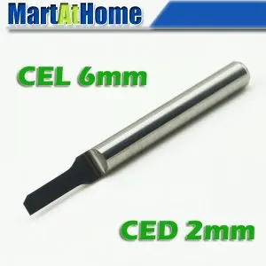 

10PCS/set CNC Parallel Carbide PCB Milling Cutter Bits Cutting Tools CEL 6mm CED 2mm Free Shipping #SM485 @CF