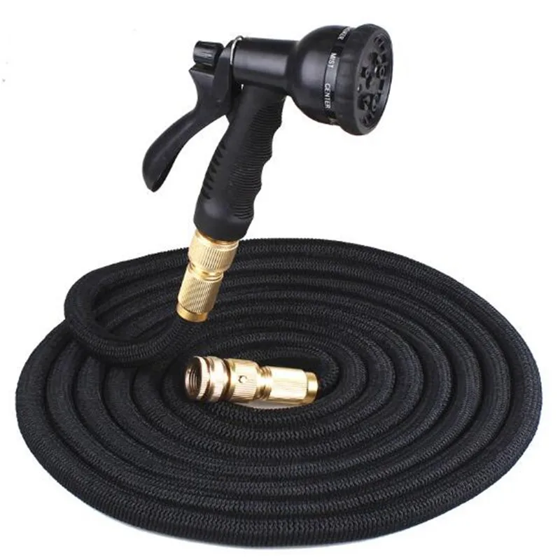

High Quality 25FT-100FT Garden Hose Expandable Magic Rubber Flexible Water Plastic Hoses Pipe Spray Gun Outdoor Garden Watering