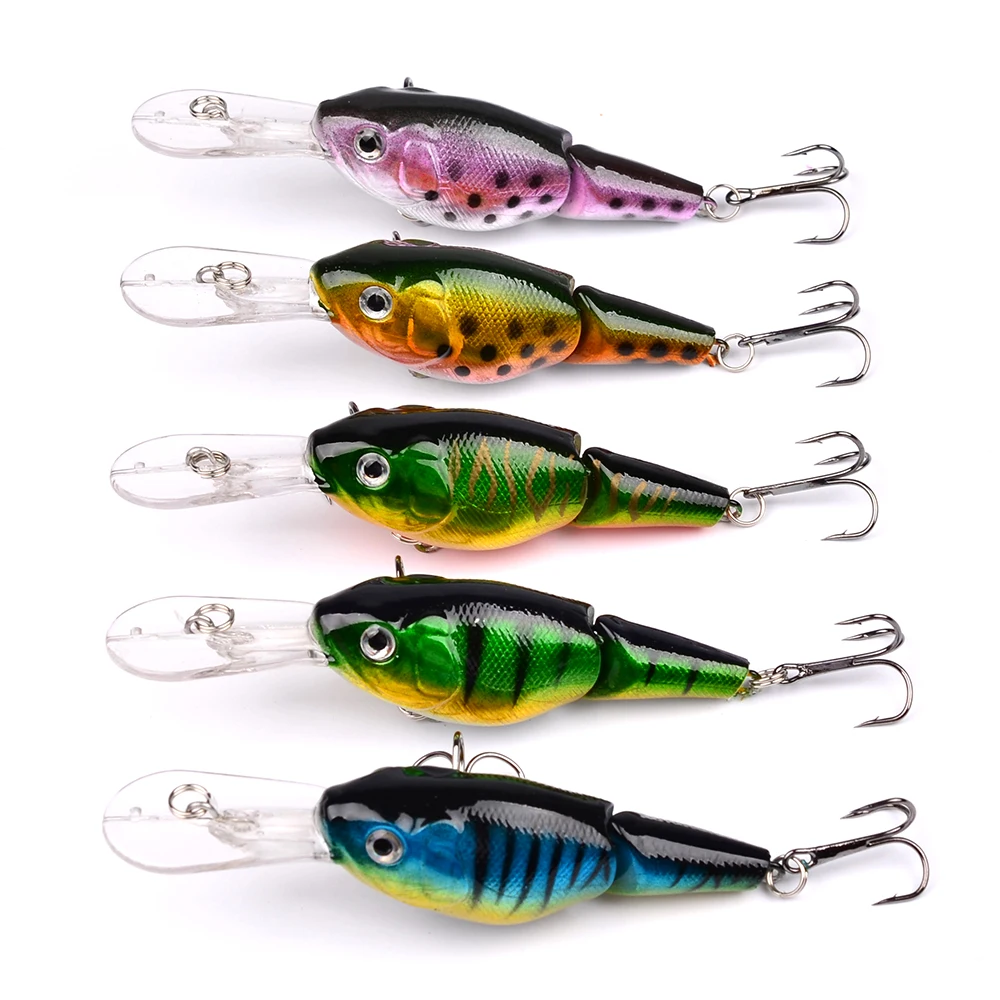 1PC Two rock type road bait 9cm small fat plastic hard bait 10.55g 5