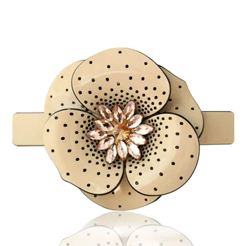 

Flower Hair Barrette - Alexandre De Paris Hair Ornament - Acetate Cellulose Rhinestone Hair Accessory Clip for Women Hairpin