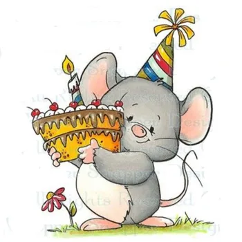 

Cake rat cartoon pattern Stamp And metal die Scrapbooking Alphabet Stamp Embossing Craft Silicone Transparent Stampstampons