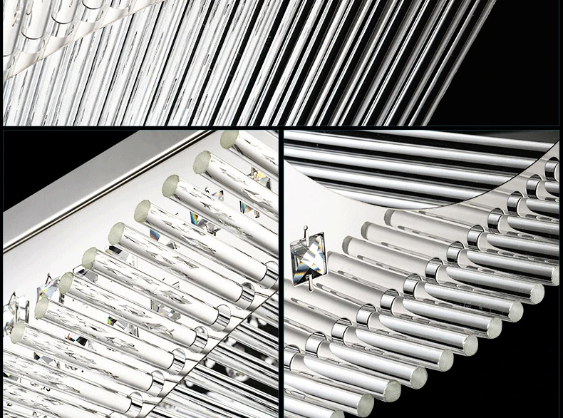 Luxury 4 Color Smooth Sailing Led Lamp K9 Crystal Modern Square Led Ceiling Lights (18)