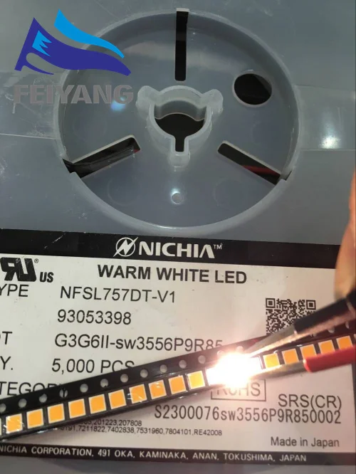 5000 шт NICHIA SMD СВЕТОДИОДНЫЙ 3030 3000K теплый белый 1W 240MA NFSL757DT-V1 освещение применение |