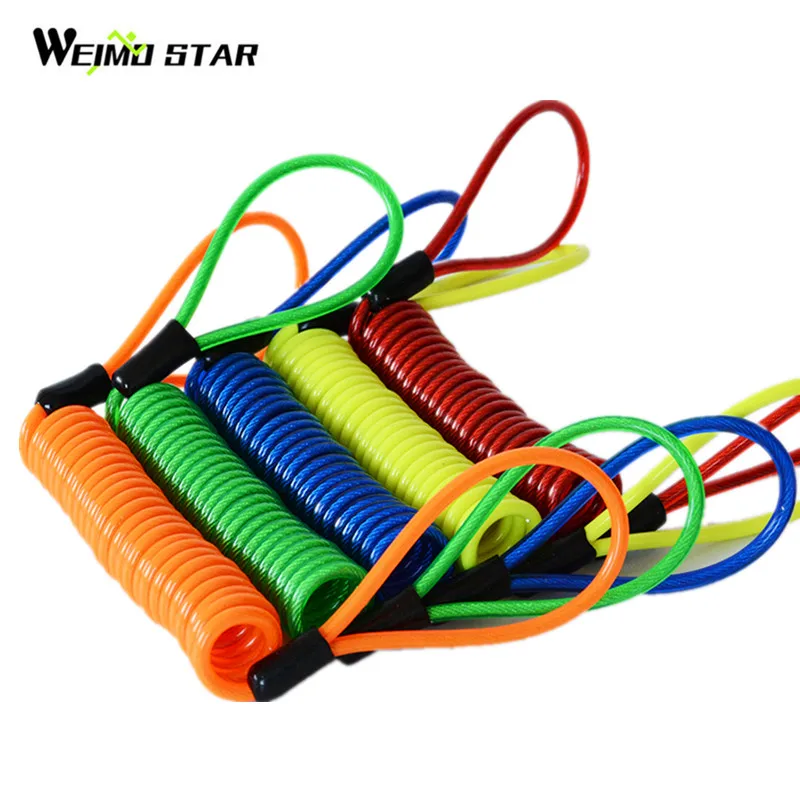 

Weimostar 1.2m 1.5m Cable Bicycle Lock Rope Anti-theft Warn mtb Bike Lock Reminder Motorbike Disc Lock Bicycle Safety Parts