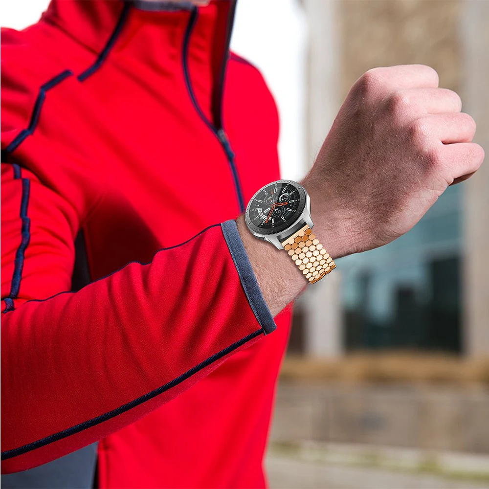 Браслет из нержавеющей стали для Samsung Galaxy watch 46 мм металлический ремешок Gear S3 22