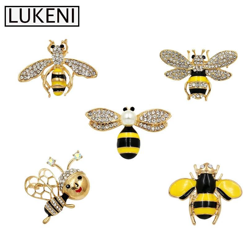Bee Pins Metal Brooches Gifts For Women Przypinki Spilla Broach