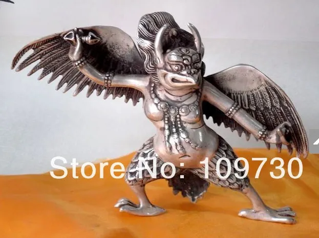 

00181 Tibet Buddhism Garuda Bird God Bronze buddha Statue