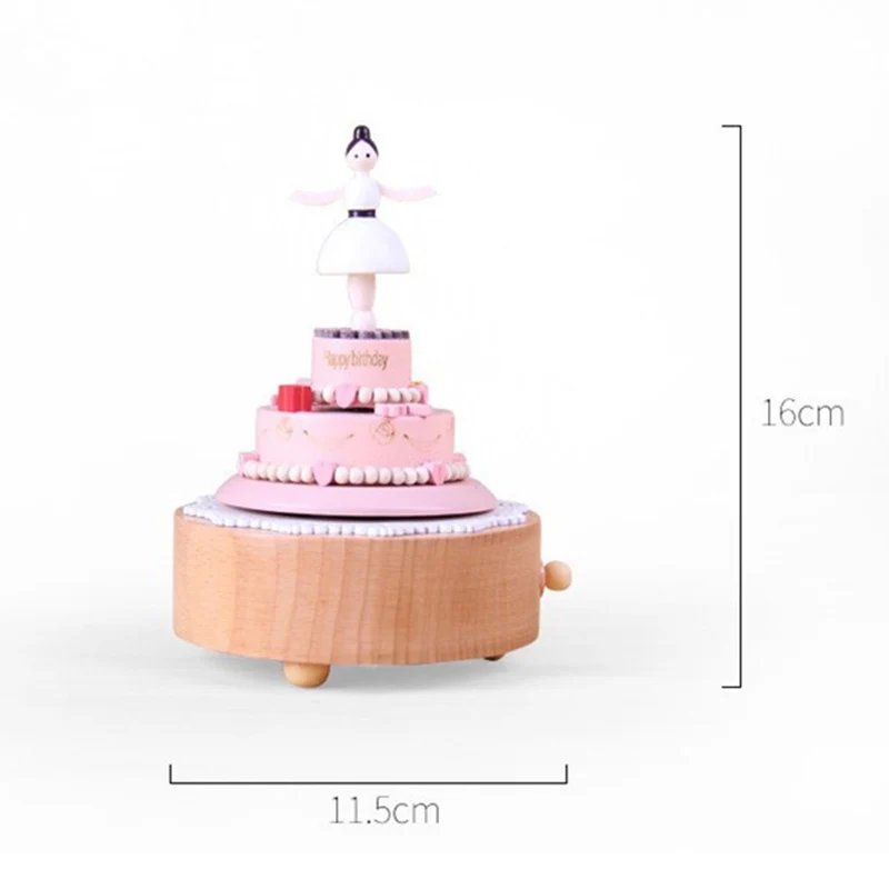 Деревянная музыкальная шкатулка для балета, вращающаяся музыкальная шкатулка, деревянные игрушки для детей, ретро подарок на день рождения, Креативные аксессуары для украшения дома