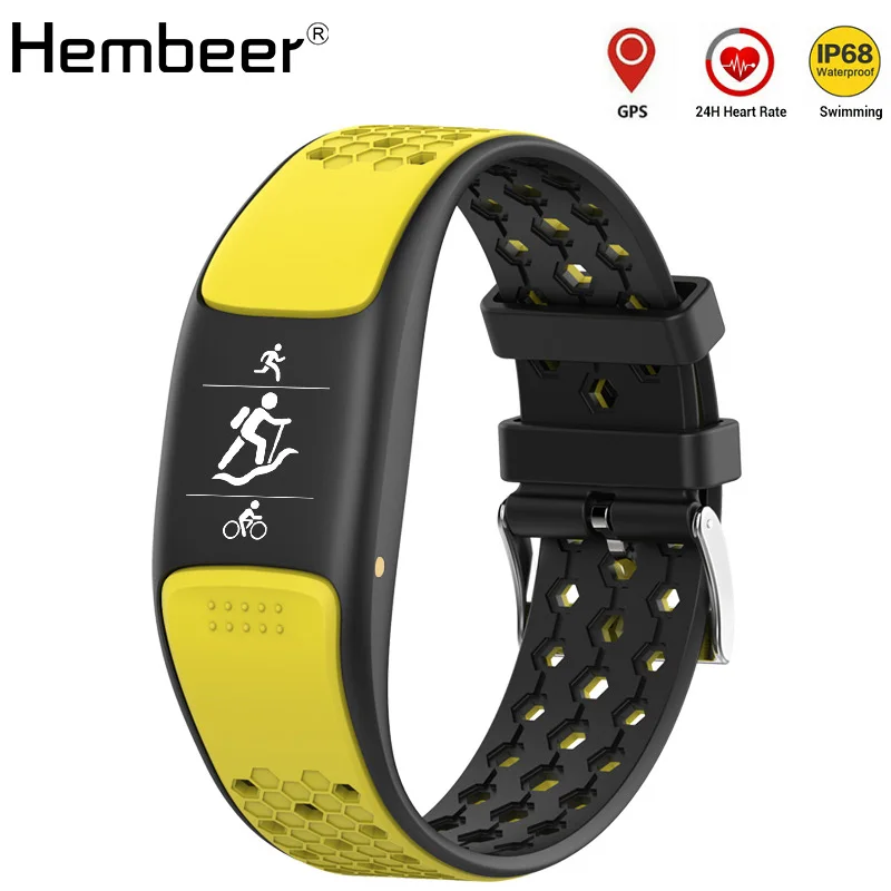 

Hembeer GPS Activity Tracker Smart Band Accurate All Day Heart Rate Monitoring Fitness Bracelet 5 Color for xiaomi hornor huawei