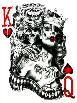 

5d diamond painting playing card skull woman full square / round rhinestone diamond embroidery mosaic cross stitch 40x50cm
