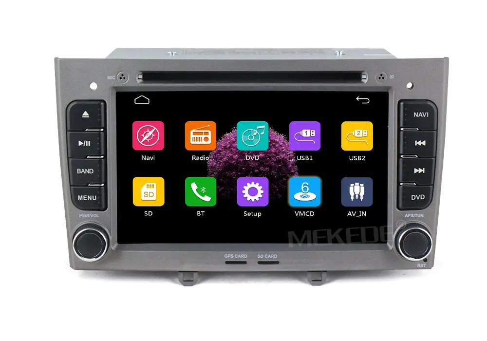 Best 7 inch 2din car gps radio stereo for Peugeot 408/Peugeot 308 car dvd player with steering wheel control,BT,canbus free shipping 19