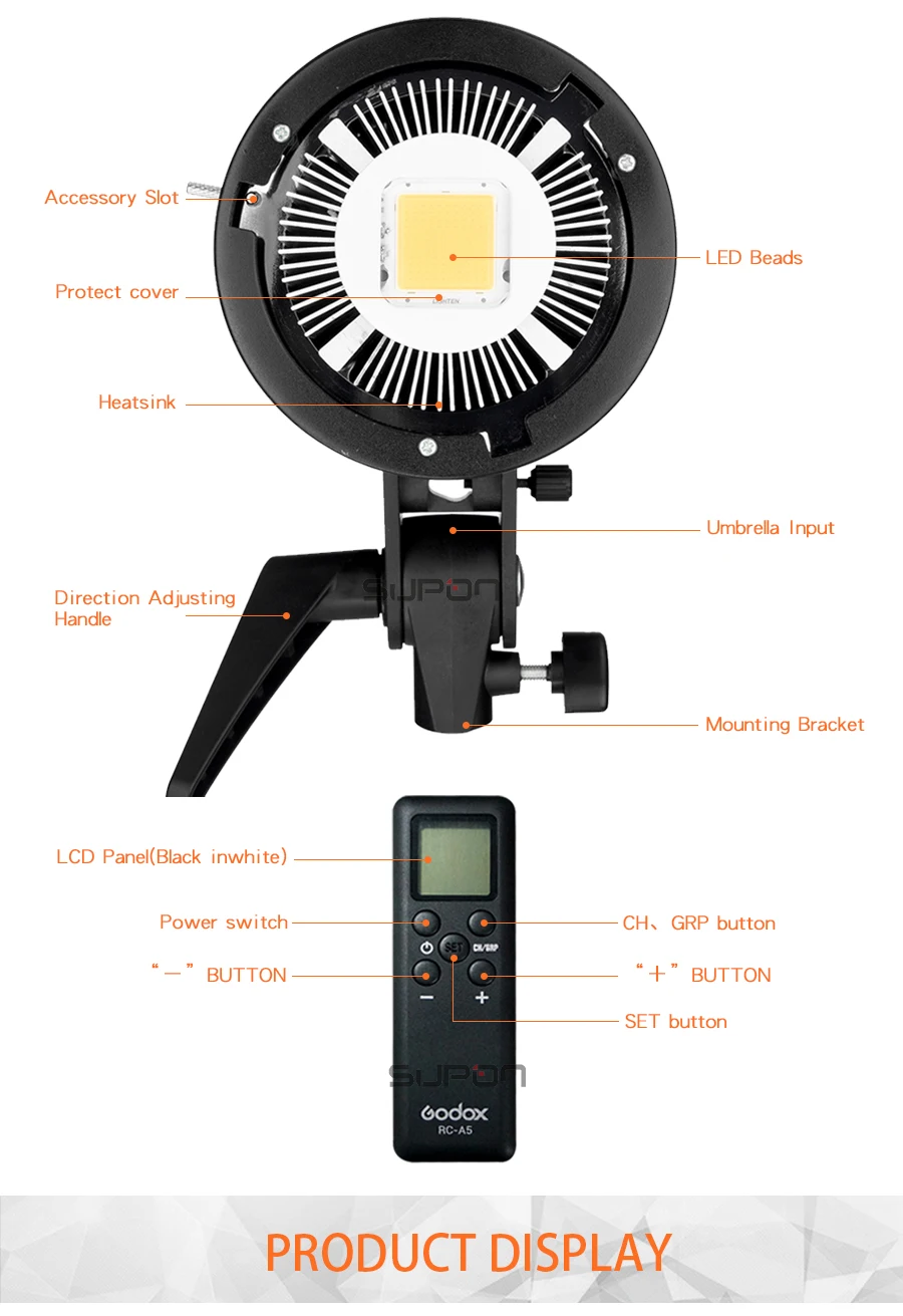 Godox светодиодный светильник для видео SL 60W 5600K белая версия непрерывный Bowens