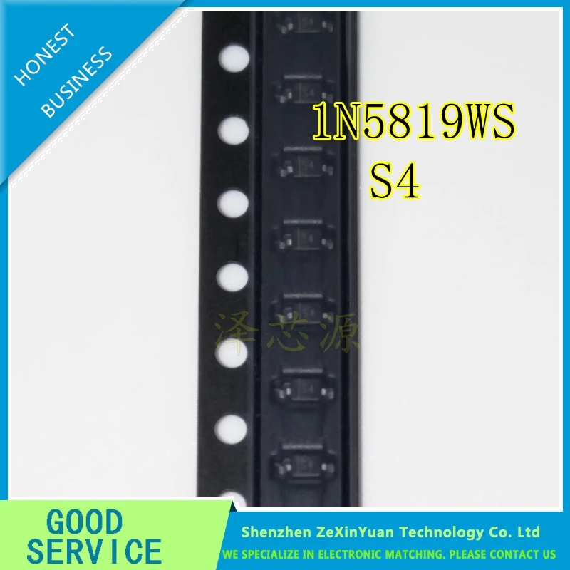 

100pcs/lot 1N5819 1N5819WS SOD-323 0805 S4 B5819WS Schottky diode