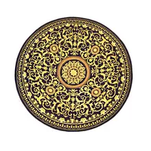 Китайский классический геометрический цветочный принт круглый Cartpet моющийся нескользящий коврик для гостиной/спальни/компьютерного стула