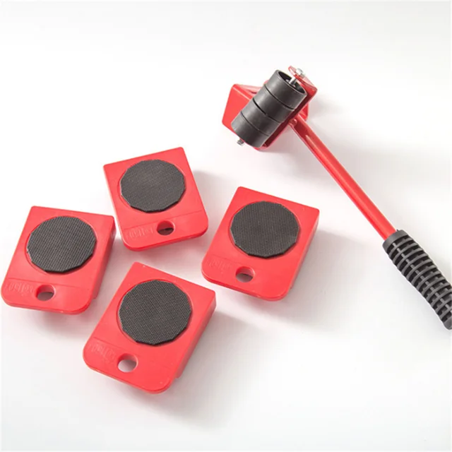 Kézi Szerszámkészlet Bútorok Szállítási Mozgató Transport Lifter Nehéz Cuccok Mozgó Szerszám 4 Kerekes Mozgatórugó + 1 Kerékrúd - Image 5