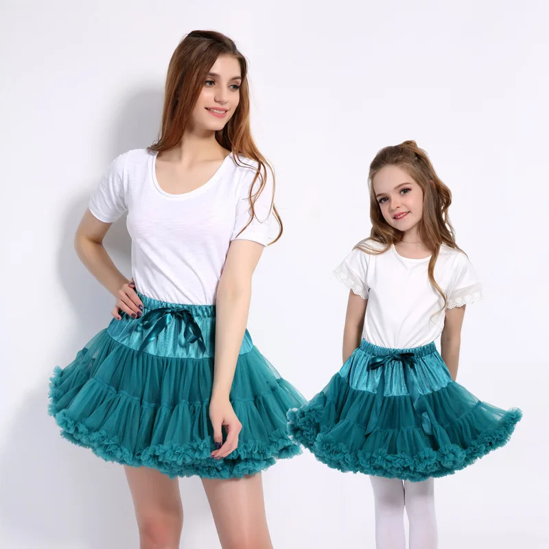 Baby Girls Tutu Skirt family matching outfits colorful printing mother