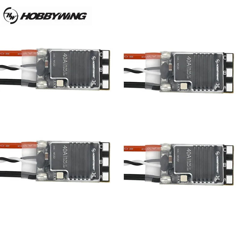 

Hobbywing XRotor Micro 40A BLheli_32 ARM 3-6S ESC DShot1200 with LED Indicator Buzzer for Racing Drone RC Quadcopter Models DIY