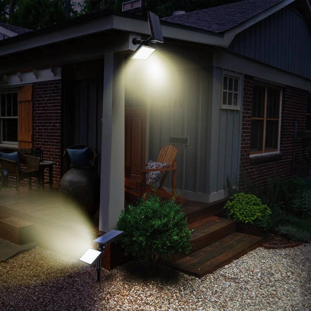 t sunrise 2pack solar light led adjustable spotlight 48 led outdoor