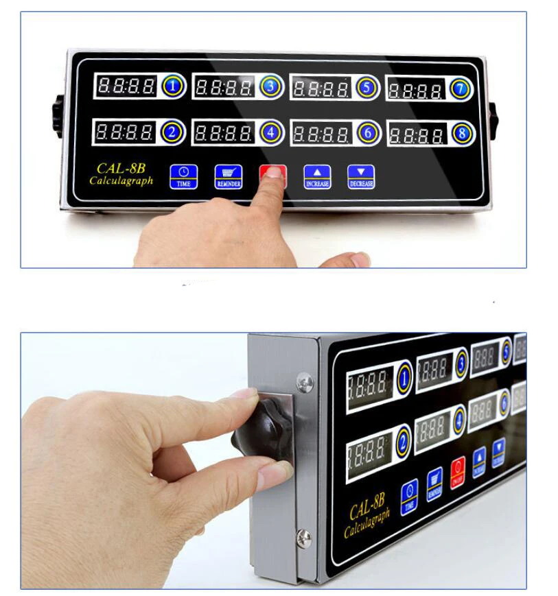 CAL-8B портативный Calculagraph 8 канальный цифровой таймер кухня пособия по кулинарии синхронизации ЖК дисплей часы встряхивания напоминание дропшиппинг