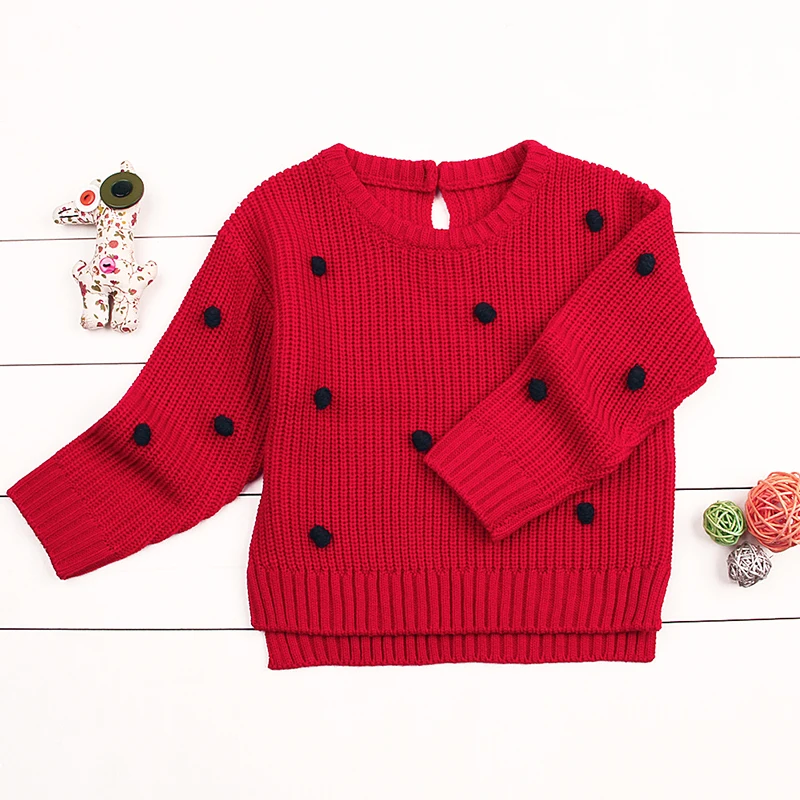 CieiK Baby Girl Knitted Sweaters For Kids Black Dot 2018 Spring Newborn Cute Cardigan Winter Children Clothing Infant Pullover (4)
