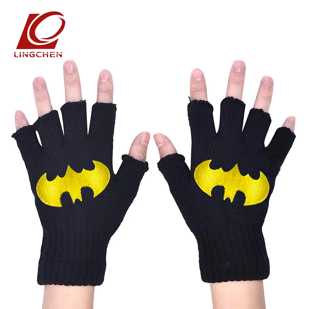 

Fingerless Gloves Men Women Glove Black Stretch Elastic Half Finger Warm Mittens