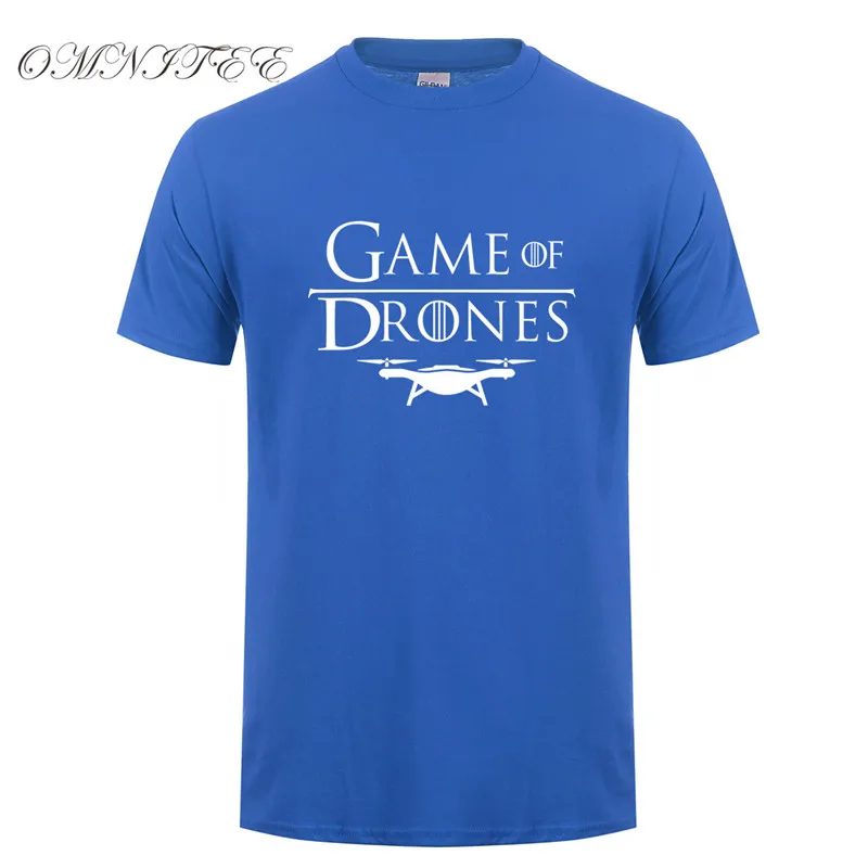 Omnitee новые модные Game of Drones футболки Для мужчин, из хлопка, с круглым вырезом, с коротким рукавом для мужчин Дрон Футболка мужская футболка OT-978
