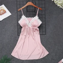 Пикантные женские шелковистые халат для спальни на одноразовые нетканые медицинские маски рубашка Леди Домашняя одежда ночная рубашка Ванна платье трусы халат M-XL