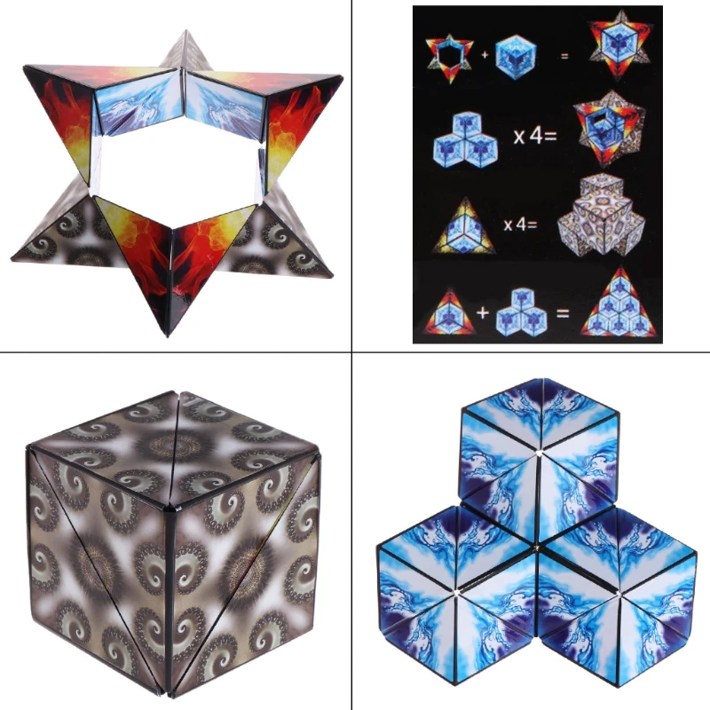 Геометрические магические кубики Головоломки Магия преобразования интеллекта развивающие игрушки