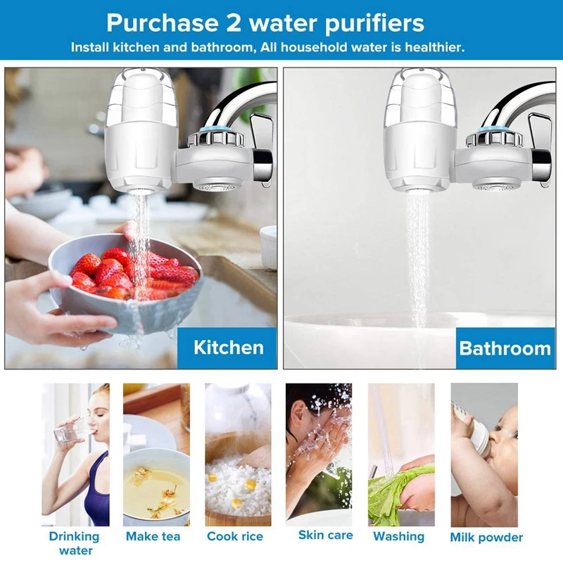 Hot New White Kitchen Faucet Water Purifier 7 Layer Filter Home Water Filter Purification System Remove Rust Sediment Filte Hot New White Kitchen Faucet Water Purifier 7 Layer Filter Home Water Filter Purification System Remove Rust Sediment Filte