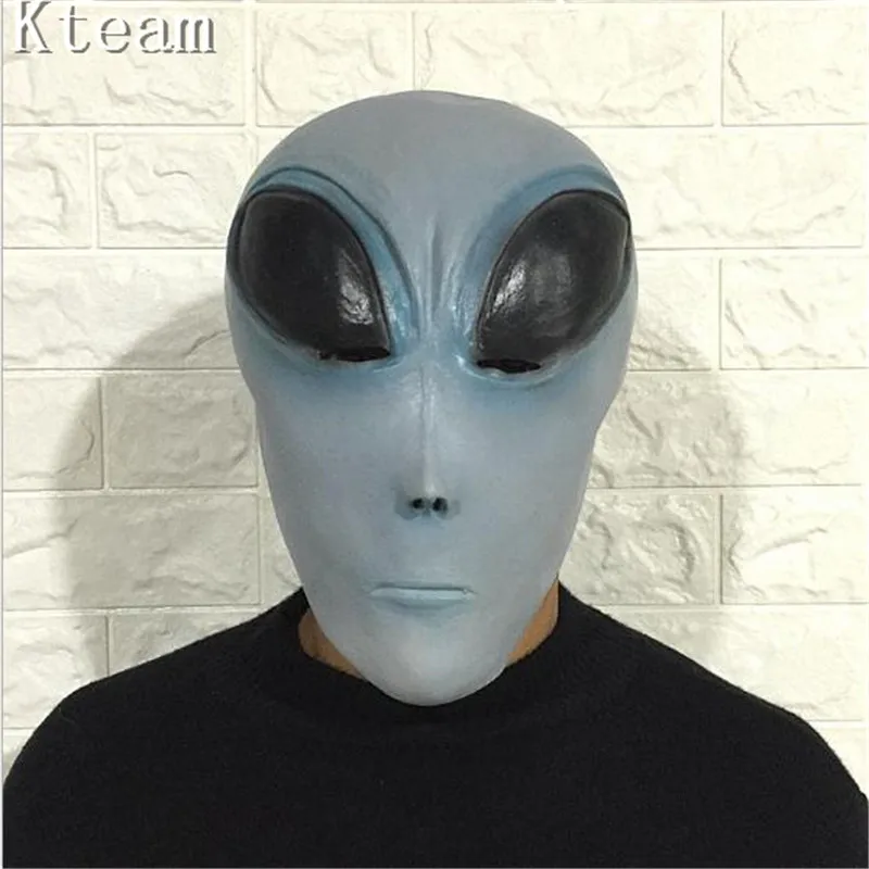 

2019 Scary Face Mask Alien UFO Extra Terrestrial Party ET Horror Rubber Latex Full Head Masks For Halloween Party COS Toy Prop