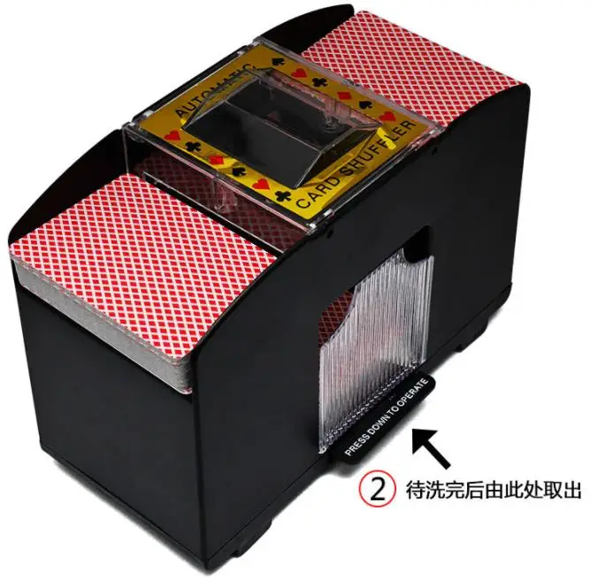  Board Game Automatic Poker Card Shuffler Wooden Electric Playing Shuffling Machine Gift Funny Famil
