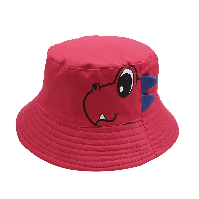 2019 Cartoon Dinosaur Baby Sun Hat Wide Brim Sun Protect Boys Cap Reversible Baby Girls Summer Hat 2-5 Years Baby Boys Clothing (5)