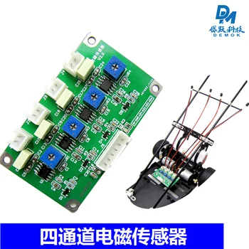 

Electromagnetic Module Four Channel Electromagnetic Sensor Amplification 200 Times Adjustable