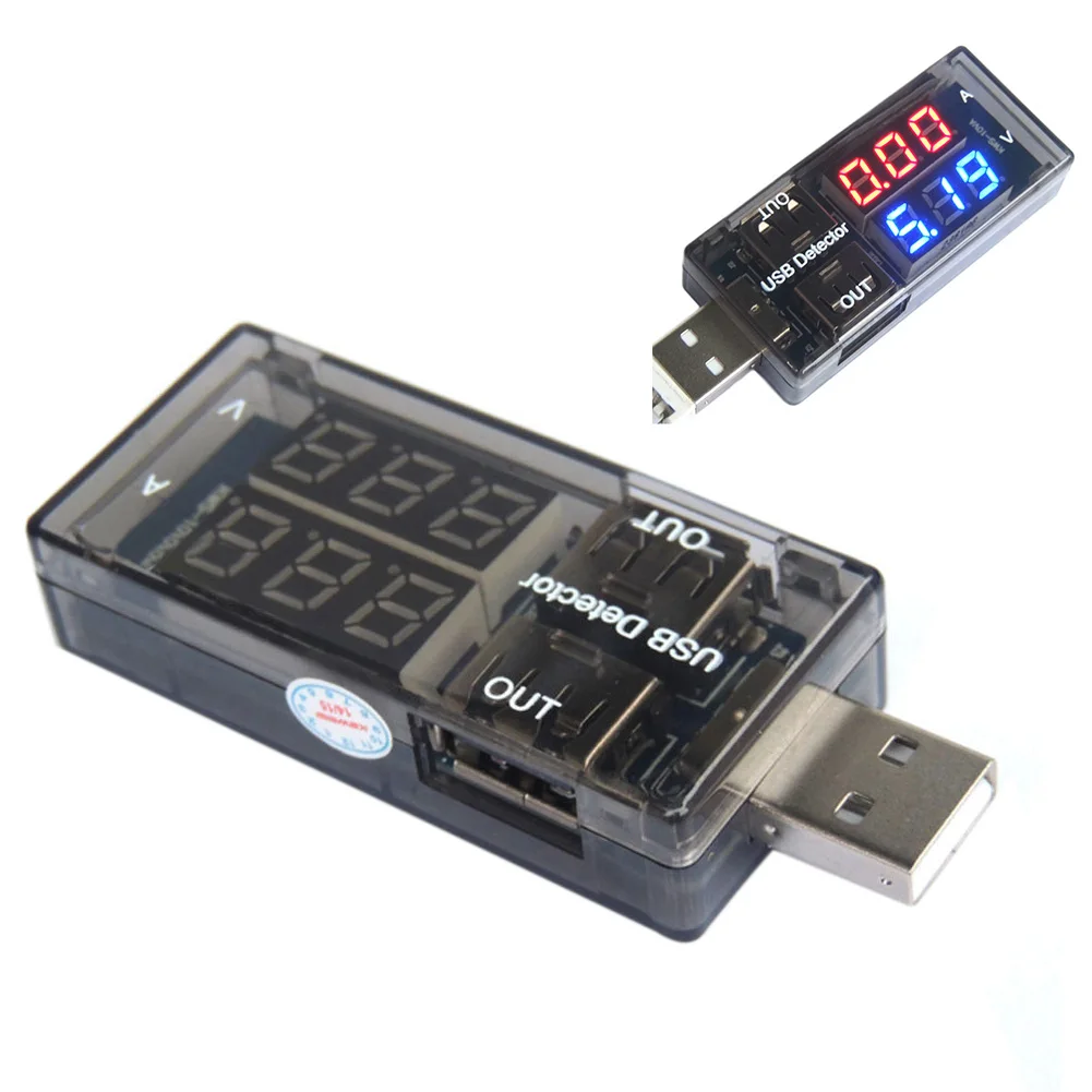 Индикатор напряжения двойной дисплей Вольтметр Амперметр USB зарядное