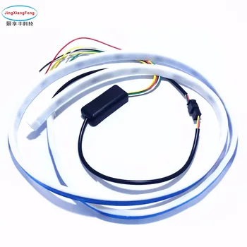

JingXiangFeng 120CM RGB Multi-color Car Rear Tail Box Dynamic Streamer Brake Turn Signal Warning Light Strip LED Lamps Flexible